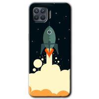 OPPO Oppo Reno 4 Lite Kılıf HD Baskılı Desen + Hayalet Cam Yandan Görünmez