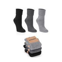 3'lü Kışlık Kadın Yün 'lü Uyku Çorabı SOFT TOUCH