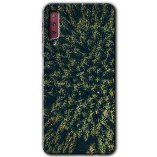 Galaxy A7 2018 Kılıf HD Desen Baskılı Arka Kapak - Çam Ağacı Ormanı + Kırılmaz Cam