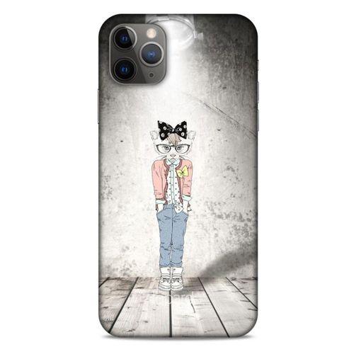 Apple Iphone 11 Pro Max Kılıf FunnyMaX (39) Liquid Crystal Kılıf Açık Gri Kedl
