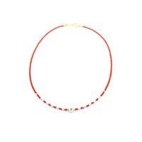 Boncuk Göz Kolye - Bordo