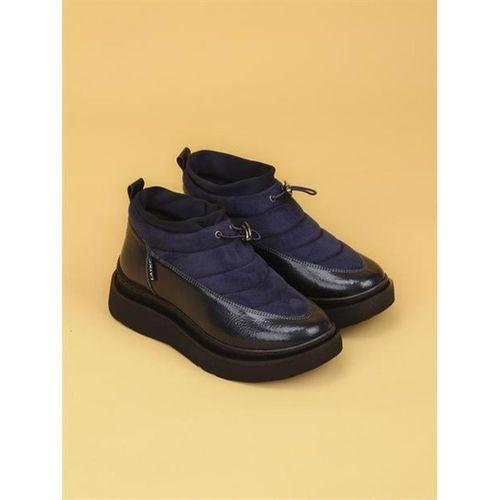 LUXOR Kadın Dolgulu Kışlık Lacivert Sneaker Bot