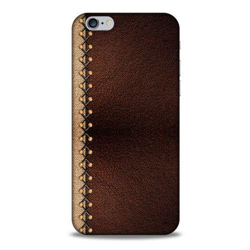 Apple Iphone 6 Kılıf Patchwork (21) Koruyucu Kapak Kahve Gold