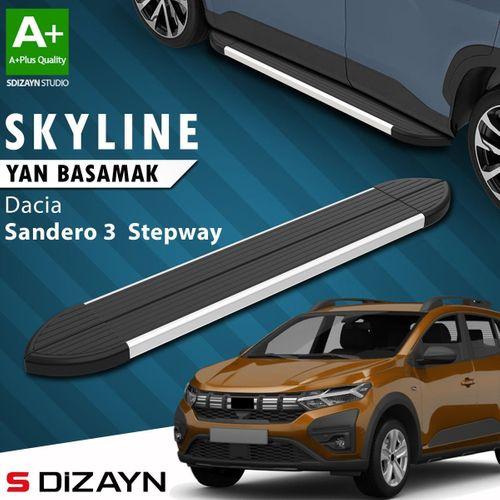 S-Dizayn Dacia Sandero 3 Stepway Skyline Aluminyum Yan Basamak 183 Cm 2020 Üzeri A+ Kalite