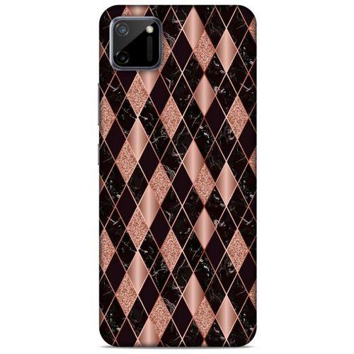 Mermer Desenli (25) Tema Antişok Kapak Rose Gold Oppo Realme C11 Kılıf