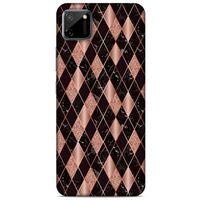 Mermer Desenli (25) Tema Antişok Kapak Rose Gold Oppo Realme C11 Kılıf