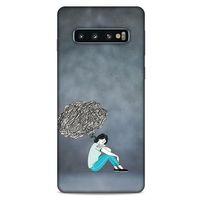 Samsung Galaxy S10 Kılıf Depresyon (5) Koruma Kabı Fuşya
