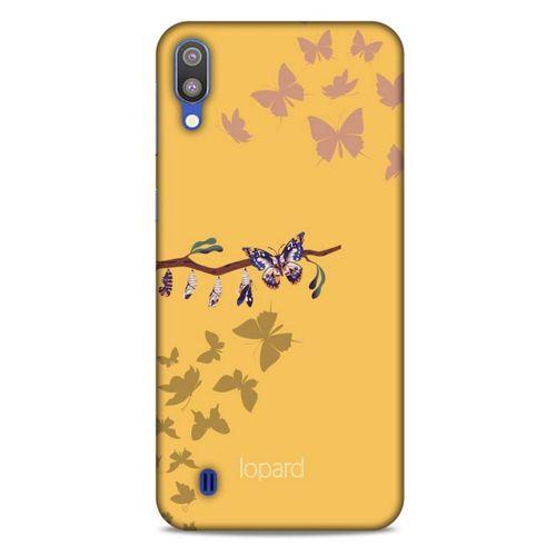 Samsung Galaxy M10 Kılıf Kelebek Etkisi (46) Core Armor Kılıf Yeşil Sarı