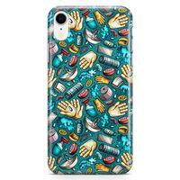 Apple iPhone XR Kılıf Deodorant Sabun Doodle Arka Kapak Koruma Desenli Full Koruyucu