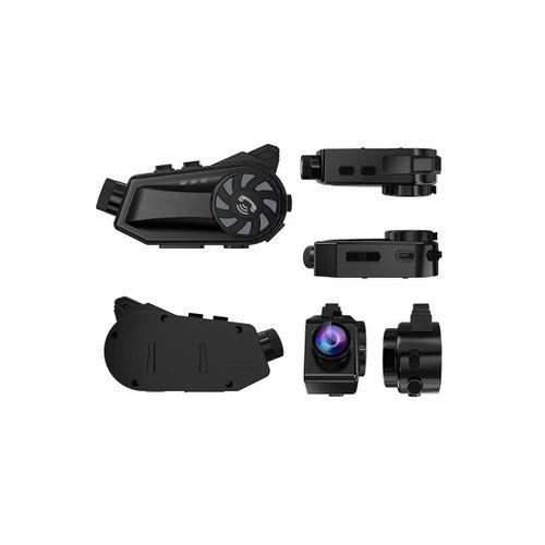 Bt68 Motosiklet Kask Bluetooth Kulaklık 1080p Kamera Ses Kontrolü Video Kayıt Özellikli İntercom