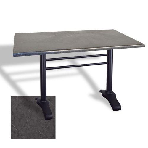 Dockers Çipa 3010 Döküm Ayak Masa 80x140 cm - (Werzalit, Wermodin ve Allzalit Tabla) - Grey Marble