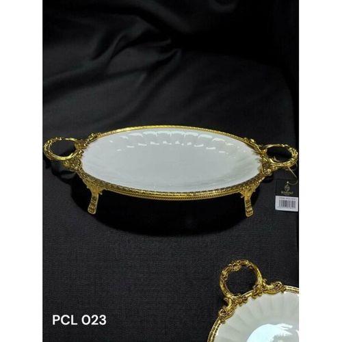 Roy King Elegance Oval Sunum Tabak Gold 46 Cm Pcl023