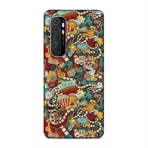 Xiaomi Mi Note 10 Lite Kılıf Doodle Yeni Filmler Arka Kapak Silikon Koruma Full Koruyucu
