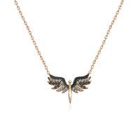 Lucky Life 925 Ayar Gumuss  Rose Mikail Meleği Bayan Kolye