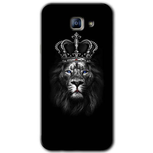 Potkal Hediye Fabrikası Samsung Galaxy A8 2016 Kılıf HD Desen Baskılı Arka Kapak - King Lion