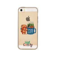 iPhone 5 Wild Camping Tasarımlı Premium Şeffaf Silikon Kılıf