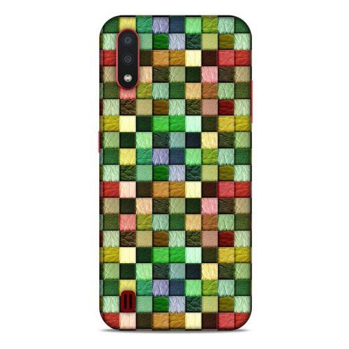 Samsung Galaxy A01 Kılıf Patchwork (50) Shockproof Kılıf Karışık Renkli