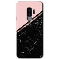 Potkal Hediye Fabrikası Samsung Galaxy S9 Plus HD Baskılı Kılıf + 9D Tam Ekran Koruyucu - Yarım Mermer