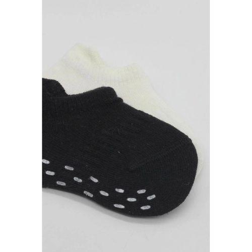 Eğitici Oyuncak Bistyle 2'Li Sneakers Kaymaz Basic Penye Çorap BS20103 Siyah Ekru