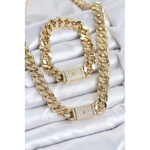 Xuping Gurmet Gold Renk Kolye ve Bileklik Seti