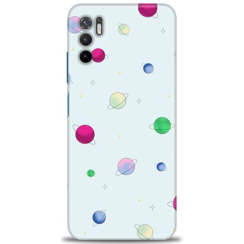 Xiaomi Redmi Note 10 5G Kılıf HD Baskılı Kılıf - Gezegenler Çizim + Tam Ekran Koruyucu