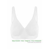 Alışveriş Meydanı Kadın Beyaz Omuz Destekli Sporcu Sütyeni