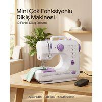 Çok Fonksiyonlu Mini Dikiş Makinesi 12 Dikiş Seçenekli 2 Kademeli Hız Ayarlı