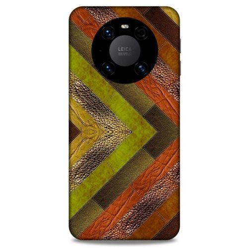 Lopard Huawei Mate 40 Pro Uyumlu Kılıf Patchwork (10) Full Koruma Kılıfı