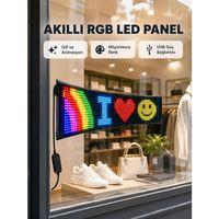 Rgb Led Panel – Usb Güç Girişli, Gıf Ve Yazı Gösterimli Akıllı Ekran