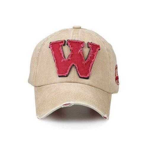 W model | %100 Pamuk Yıkamalı W Harfli Kep Şapka