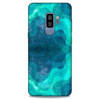 Samsung Galaxy S9 Plus Kılıf Pastel Renkler (6) Silikon Kılıf Mavi Yeşil
