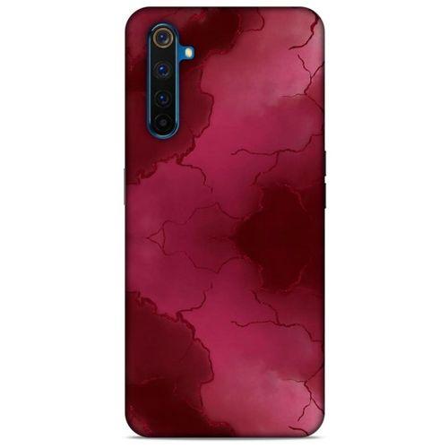 Mermer Desenli (7) Tema Telefon Kılıfı Bordo Oppo Realme 6 Pro Kılıf