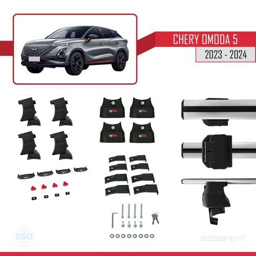 Chery Omoda 5 2023 ve Sonrası ile uyumlu ACE-4 Ara Atkı Tavan Barı GRİ