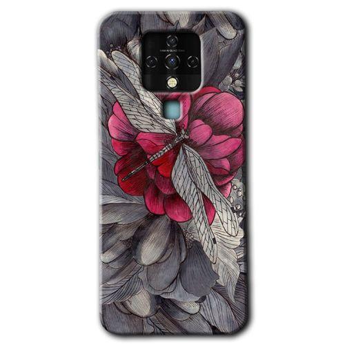 Potkal Hediye Fabrikası Tecno Camon 16 Kılıf HD Desen Baskılı Arka Kapak - kelebek Ömrü