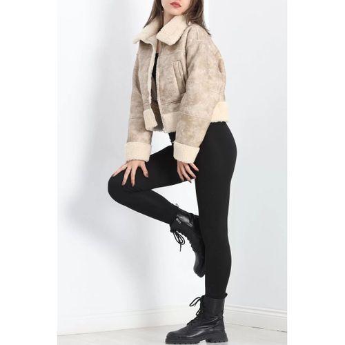 pilelistore Kürklü Mont Bej