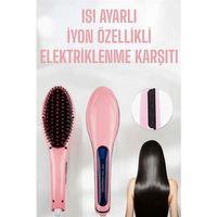 Fön Etkili Saç Düzleştirici Tarak Yıpranma Karşıtı Döner Kablo Isı Ayarlı