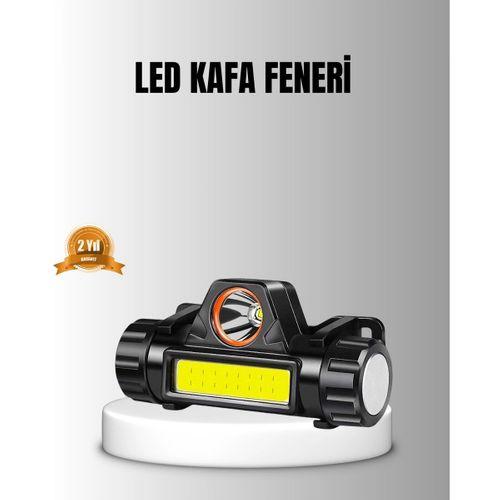 Şarjlı Led Kafa Feneri – Çift Fonksiyonlu, 200lm Işık Gücü, Ip44 Suya Dayanıklı