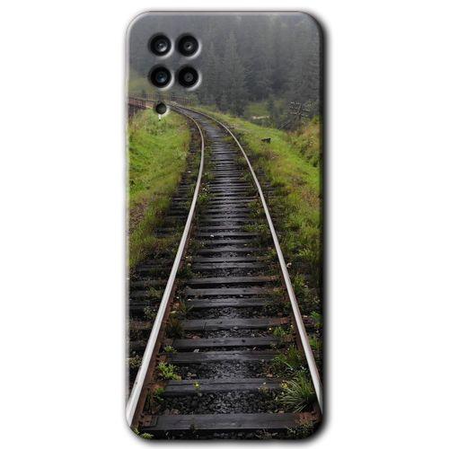 Samsung Galaxy M12 HD Baskılı Kılıf + 9D Tam Ekran Koruyucu - Tren Yolu