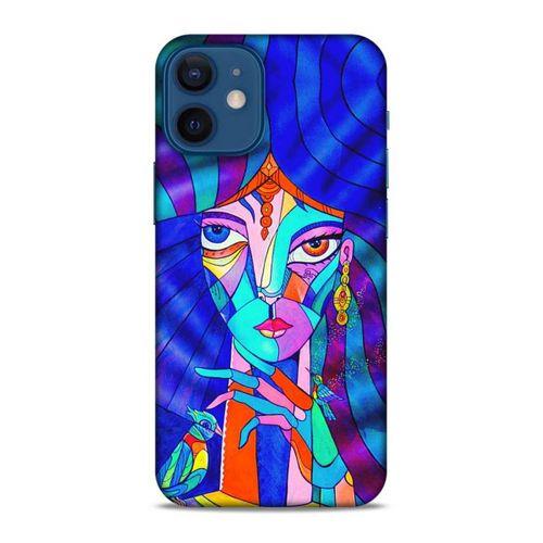 Lopard Apple iPhone 12 Mini Uyumlu Kılıf Sürreal Yüzler ♀ (45) Liquid Air Kılıf Baskılı
