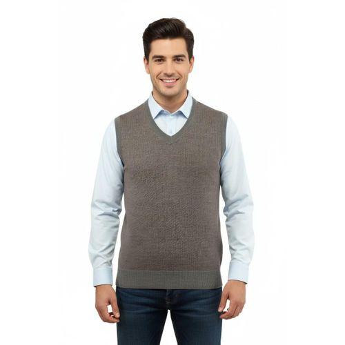 Erkek V Yaka Süveter Çelik Örgü Regular Kalıp 5206H BGL-ST04841