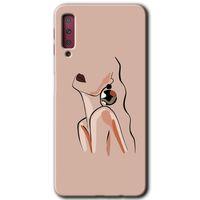 Samsung Galaxy A7 2018 Kılıf HD Desen Baskılı Arka Kapak - Çizim Silüet