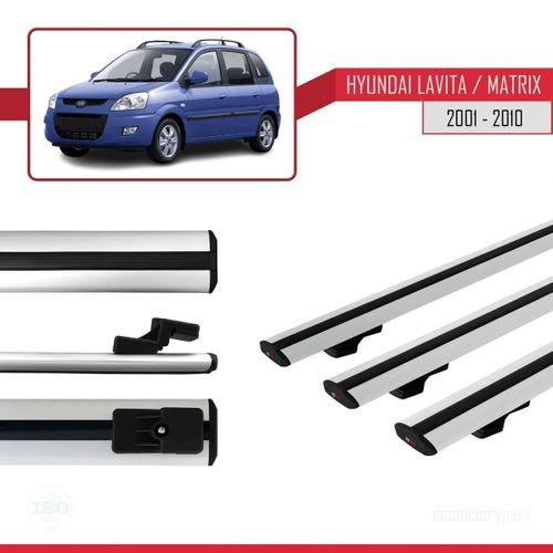 Hyundai Lavita / Matrix (FC) 2001-2010 Arası ile uyumlu Basic Model Ara Atkı Tavan Barı GRİ 3 ADET
