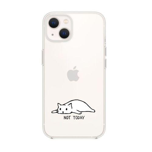 iPhone 13 Not Today Desenli Premium Silikonlu Şeffaf Telefon Kılıfı