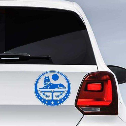 Çeçen Bayrak Amblemi Arması Sticker, Oto Etiket, Araç Çıkartma, Araba Tuning Aksesuar Mavi
