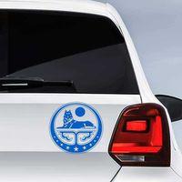 Çeçen Bayrak Amblemi Arması Sticker, Oto Etiket, Araç Çıkartma, Araba Tuning Aksesuar Mavi