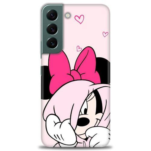 Samsung Galaxy S22 Kılıf HD Baskılı Kılıf - Pink + Tam Ekran Koruyucu