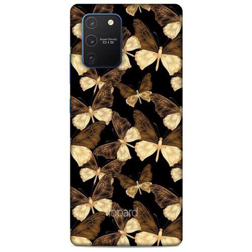 Samsung Galaxy S10 Lite Kılıf Kelebek Etkisi (41) Tank Kılıf Bej Yeşil