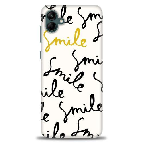 Samsung Galaxy A04 Kılıf HD Baskılı Kılıf - S Smile + Tam Ekran Koruyucu