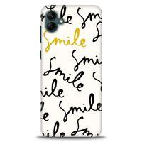 Samsung Galaxy A04 Kılıf HD Baskılı Kılıf - S Smile + Tam Ekran Koruyucu