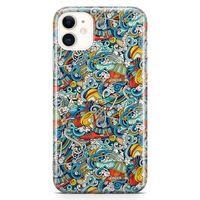 Apple iPhone 11 Kılıf Uludağ Doodle Arka Kapak Koruma Desenli Full Koruyucu